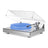AVM Rotation R 5.3 MK2 Turntable, Cellini chrome, three-quarter view with the dust cover raised