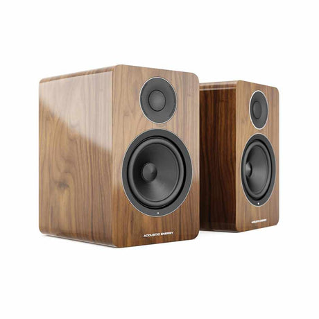 Acoustic Energy AE1 Active Bookshelf Speakers Walnut no grill