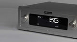 Audio Research LS-2 Preamplifier silver diagonal sitting grey bg