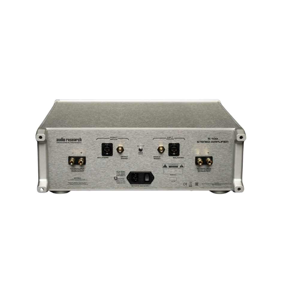 Audio Research S-100 Power Amplifier rear view white BG