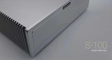 Audio Research S-100 Power Amplifier Top View with title grey bg