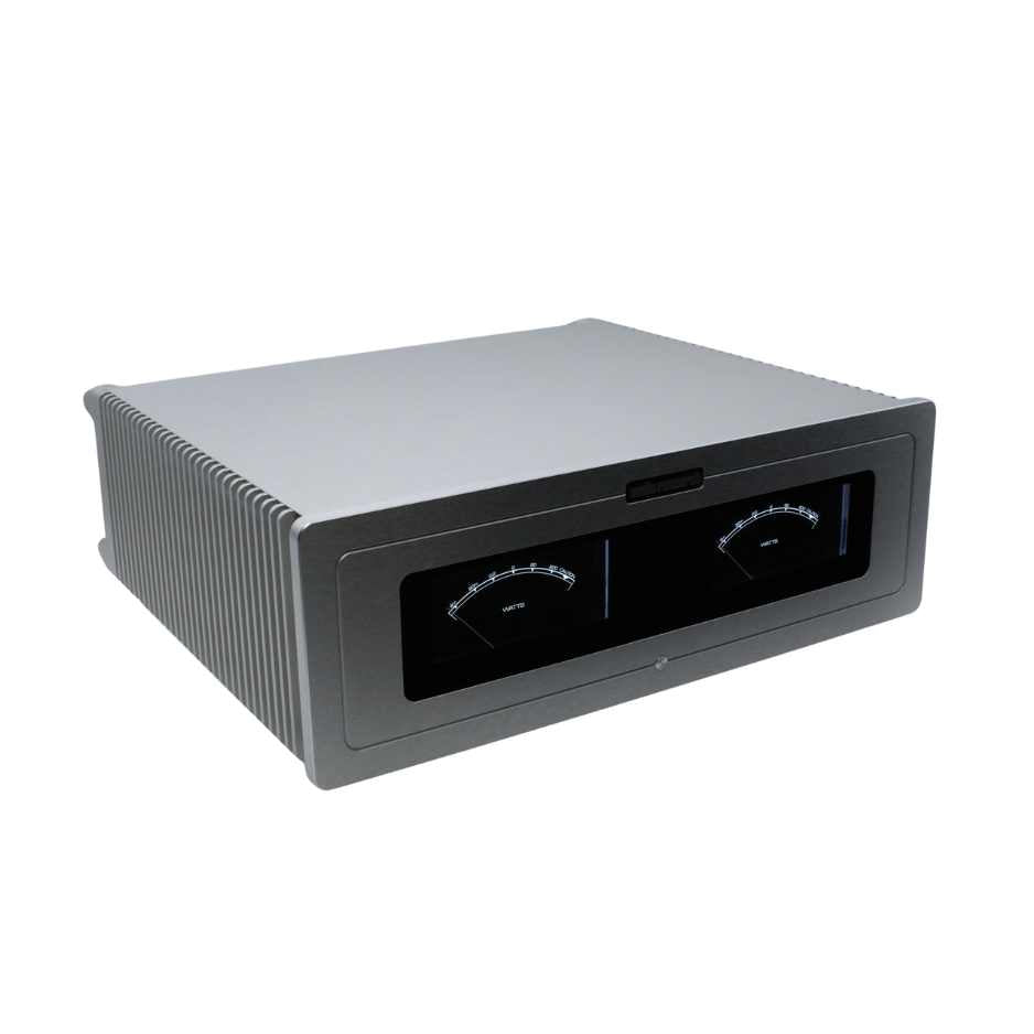 Audio Research  S-200 Stereo Power Amplifier Diagonal View with VU Meters