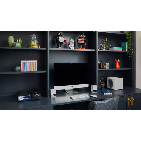 Cambridge Audio MINX X201 Subwoofer white lifestyle