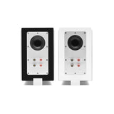 AVM Audition CB 2.3 Bookshelf Speakers (Pair), Gloss Black and Gloss White, rear view of pair