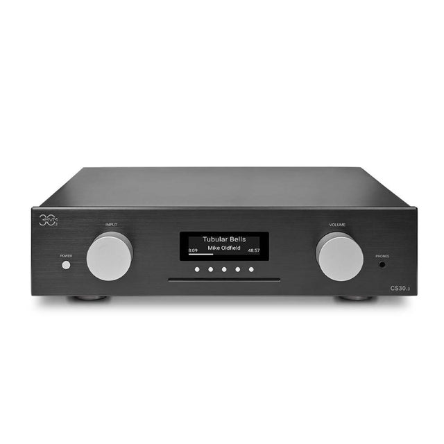 AVM CS 30.3 Streaming CD Receiver, Black, elevated front view