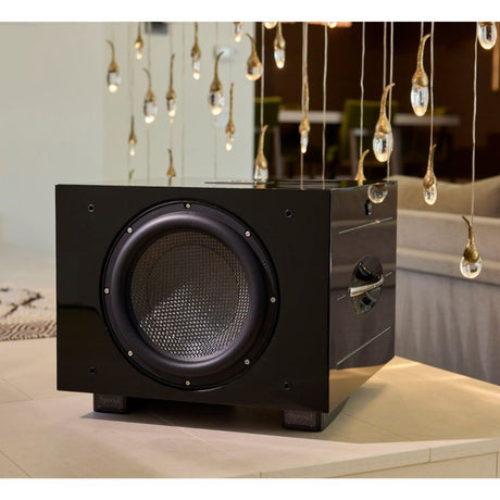 REL Carbon Special Black Label Subwoofer front perspective