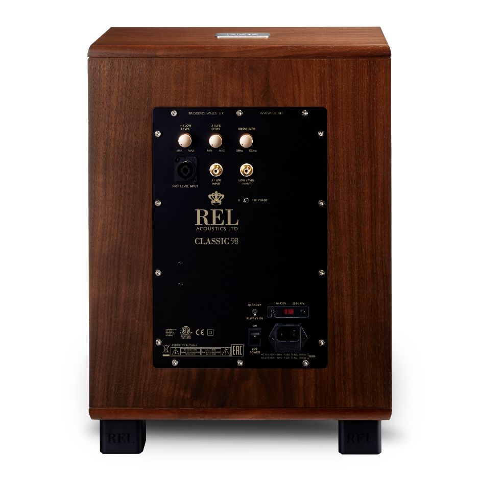 REL Classic 98 Subwoofer rear pannel