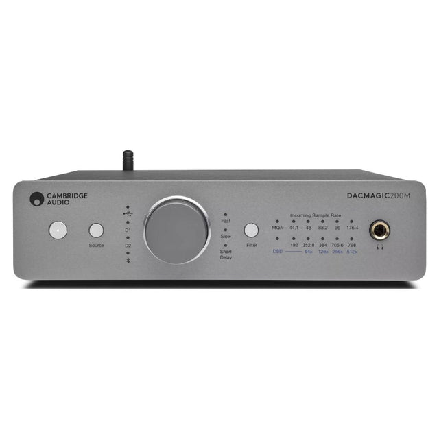 Cambridge Audio DacMagic 200M DAC and Headphone Amplifier (Open Box), Lunar Grey, front fascia