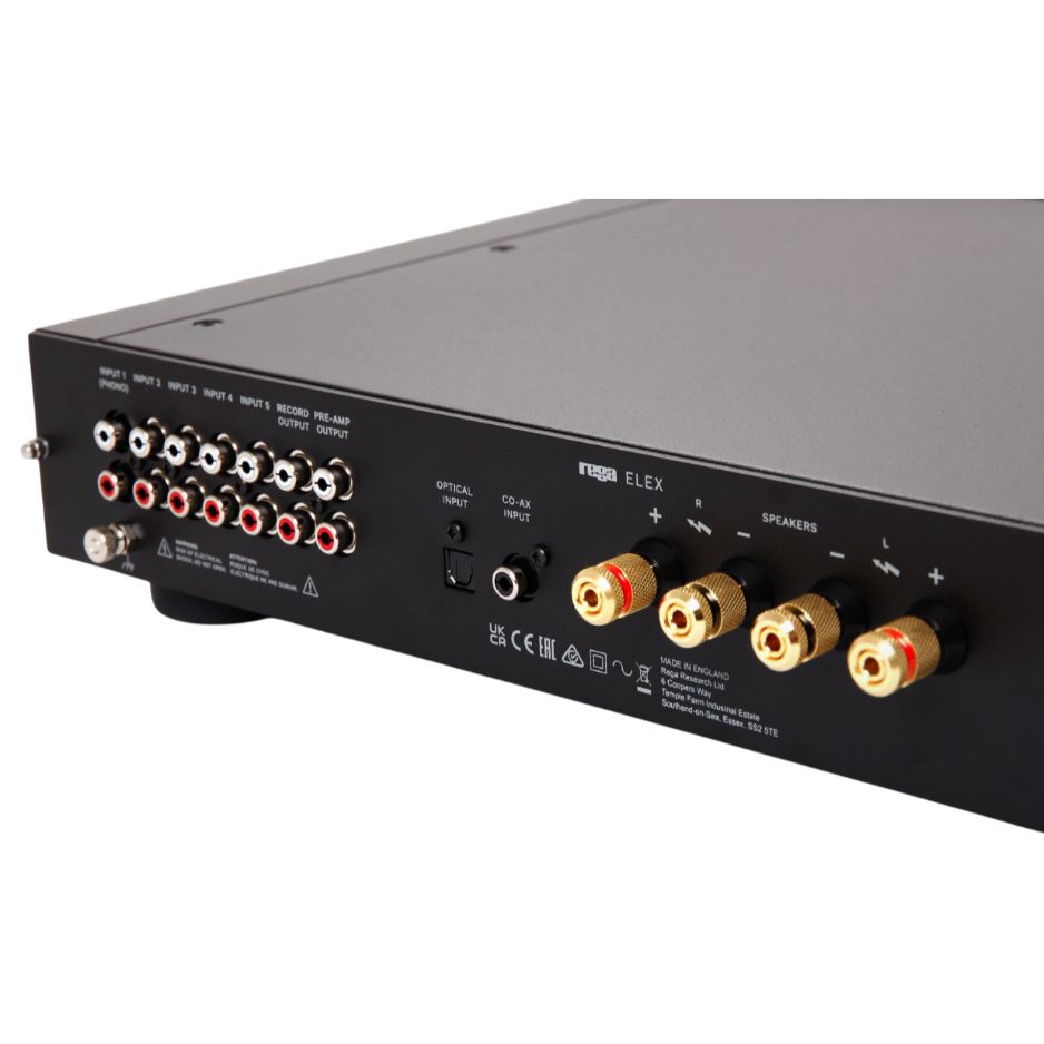 Rega Elex MK4 Integrated Amplifier rear connectors 