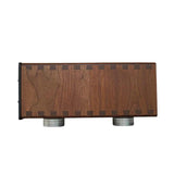 Geshelli Labs Z-Blok Mono Amplifier  Walnut/Black Front Side View