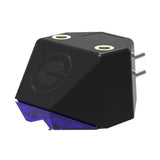 Goldring E3 Moving Magnet Cartridge - Side top view of cartridge violet and black