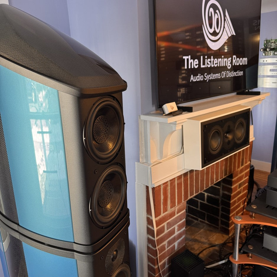 Wilson Benesch Omnium floorstanding speaker driver array and carbon fiber cabinet at The Listening Room