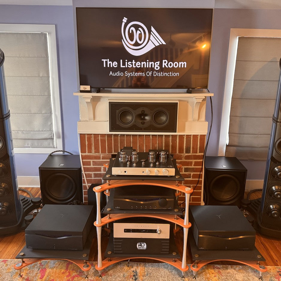 Rogue Audio Cronus Magnum III front view showing tube complement and brushed aluminum faceplate