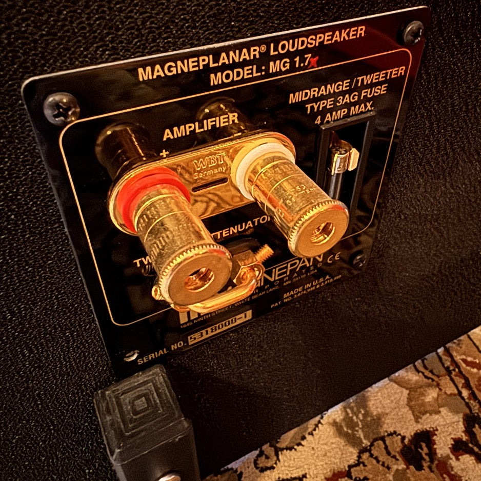 Magnepan .7x upgraded WBT binding posts - The Listening Room Edition with premium speaker terminals