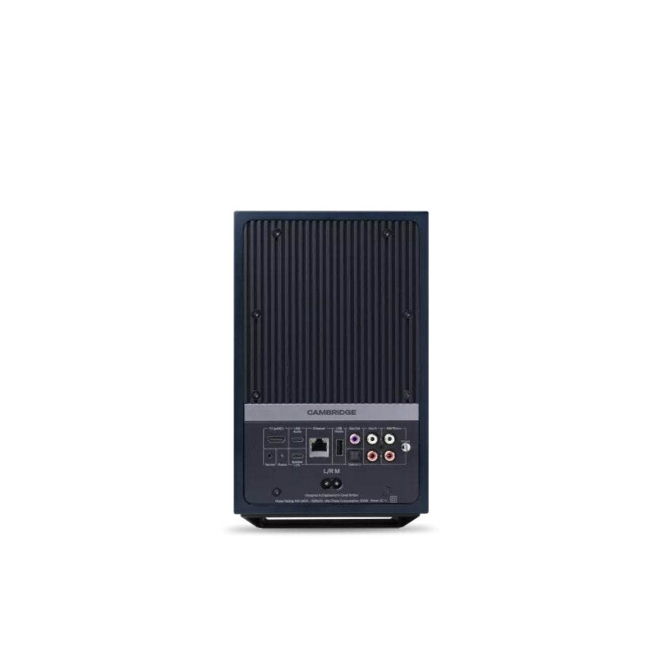 Cambridge Audio L/R M Versatile active stereo streaming speakers blue rear
