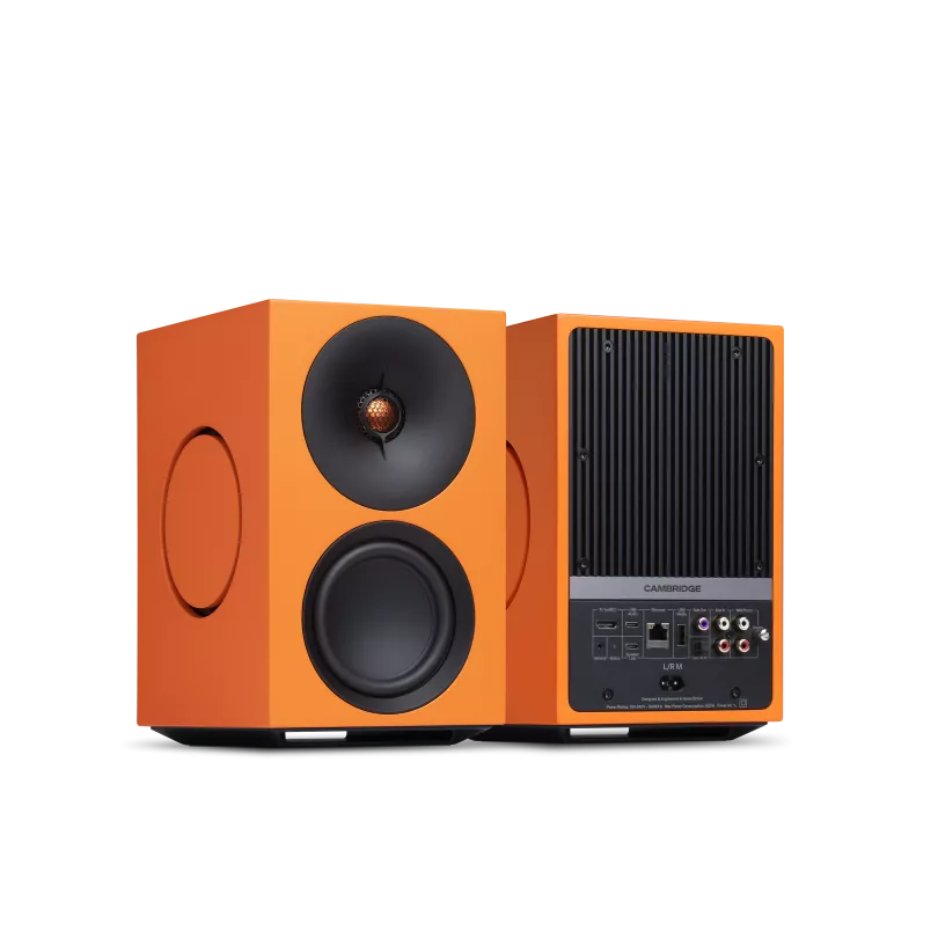 Cambridge Audio L/R M Versatile active stereo streaming speakers orange