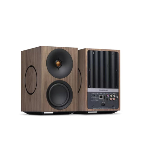 Cambridge Audio L/R M Versatile active stereo streaming speakers walnut