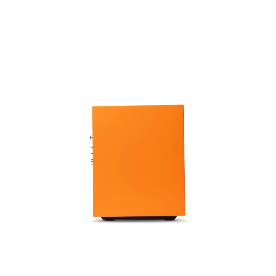 Cambridge Audio L/R S Compact active stereo speakers orange side