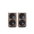 Cambridge Audio L/R S Compact Active Stereo Speakers (Open Box), Walnut, front view of stereo pair