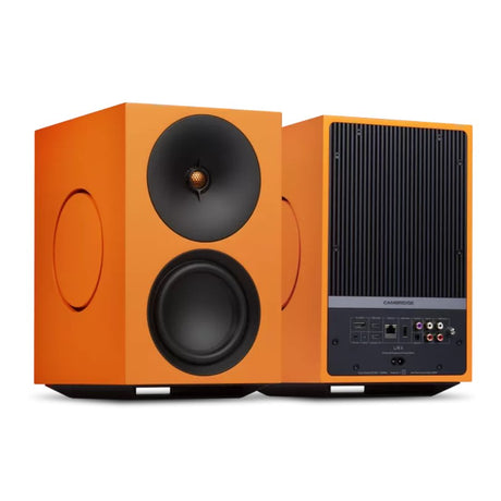 Cambridge Audio L/R X Advanced active stereo streaming speakers orange 
