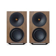 Cambridge Audio L/R X Advanced Active Stereo Streaming Speakers, Walnut, front view of stereo pair