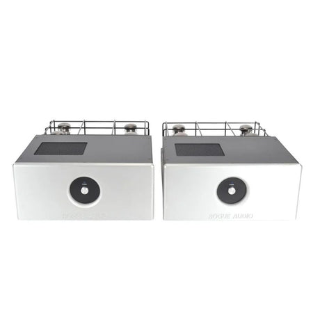 Rogue Audio M-180 Monoblocks pair silver front