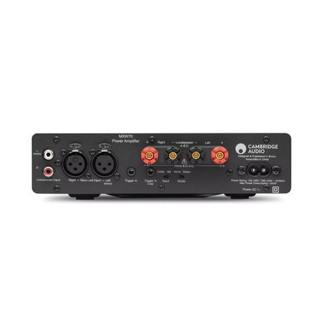 Cambridge Audio MXW70 Compact Power Amplifier rear