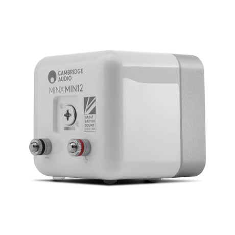 Cambridge Audio MINX MIN12 Compact Speaker white rear angled