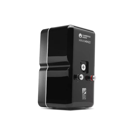 Cambridge Audio MINX MIN22 Compact Speaker black rear angled