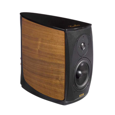 Opera Callas Bookshelf Speakers Walnut diagonal view