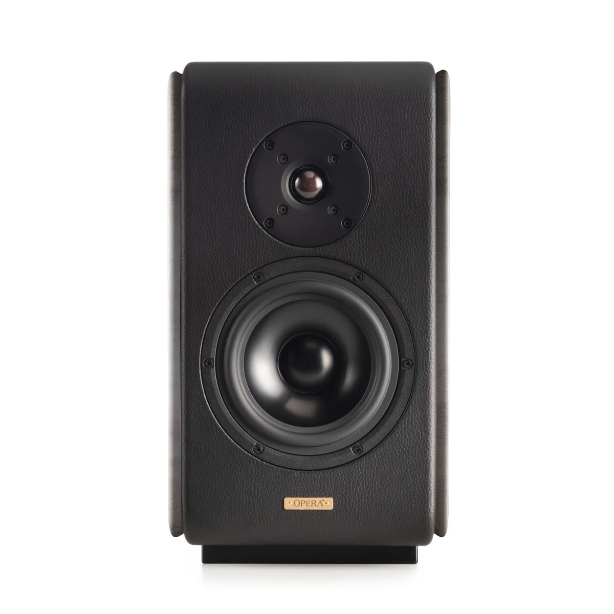 Opera Prima V2 Book Shelf Speakers Concrete Gray Front View