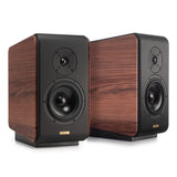 Opera Prima V2 Book Shelf Speakers Rosewood Pair Together
