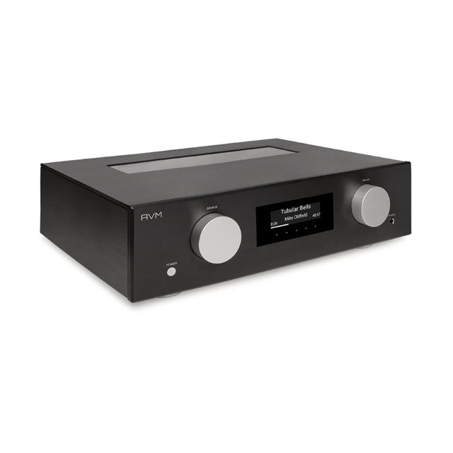 AVM Evolution PAS 5.3 Streaming Preamplifier, Black, left three-quarter view