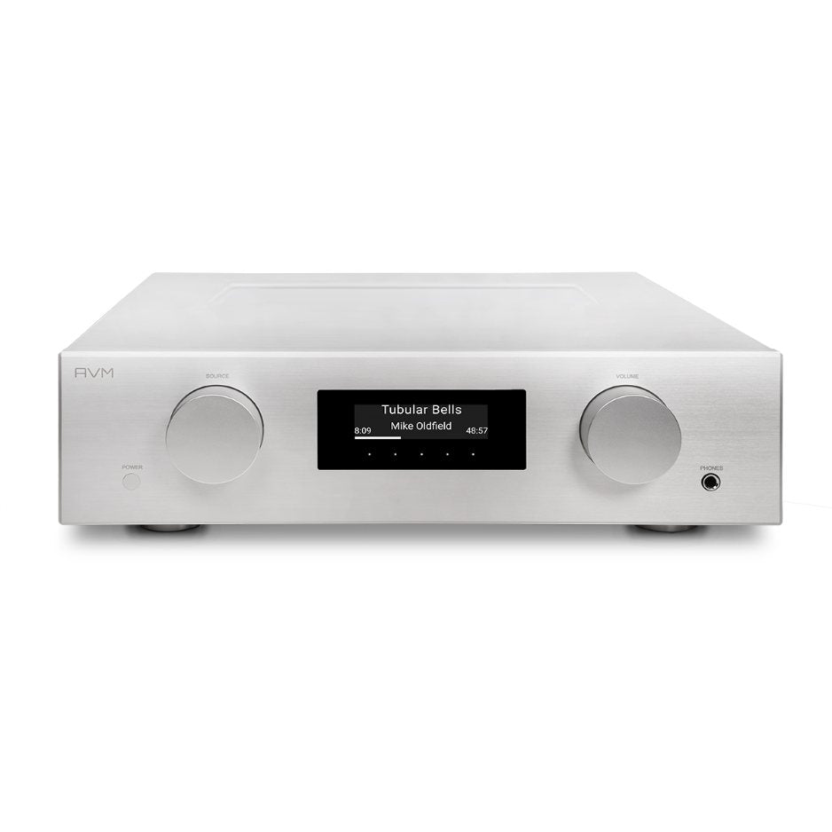 AVM PAS 5.3 Streaming Preamplifier silver front above