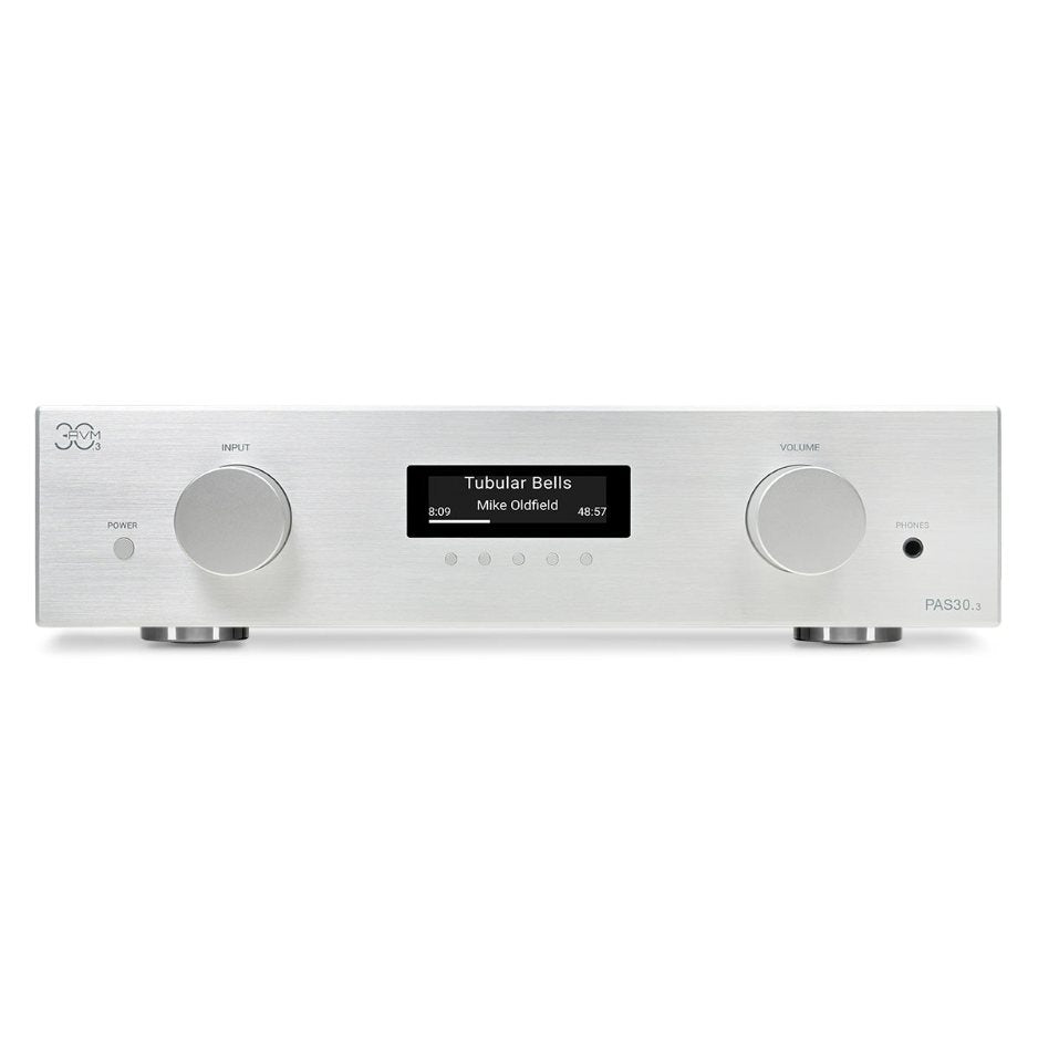 AVM PAS 30.3 Streaming Preamplifier silver front 