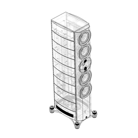 Perlisten S7t Black Edition See Through Drawing