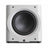 Perlisten D12S subwoofer front view in high gloss white