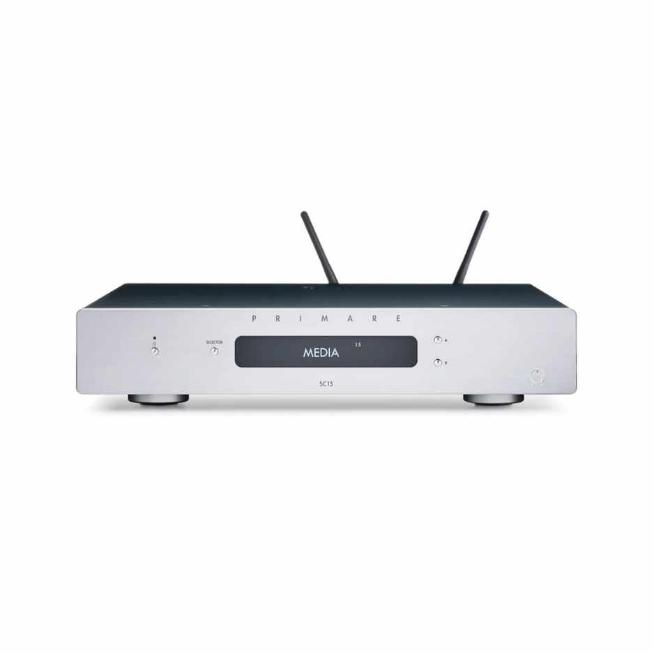 Primare SC15 Prisma MKII Network Player and DAC silver front view