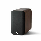 Q Acoustics 5010 Bookshelf Speakers in Santos Rosewood with Grills On