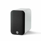 Q Acoustics 5010 Bookshelf Speakers in White with Grills On