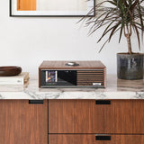 RuarkAudio R610 Music Console fused walnut in room
