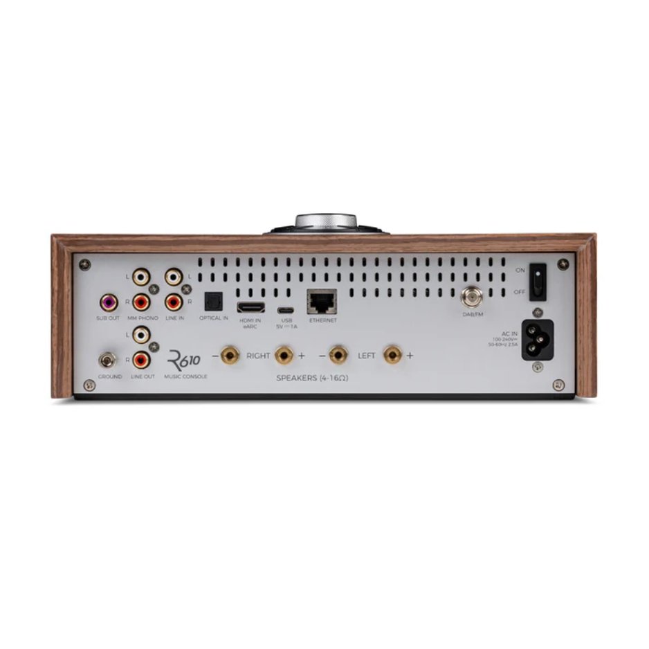 RuarkAudio R610 Music Console fused walnut back