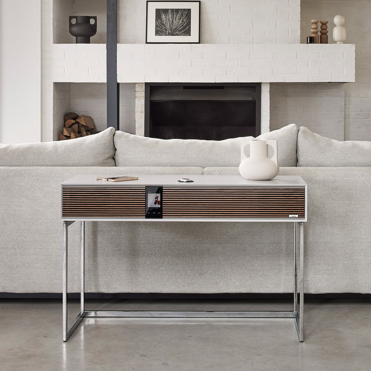Ruark Audio R810 High Fidelity Radiogram Soft Grey rear view