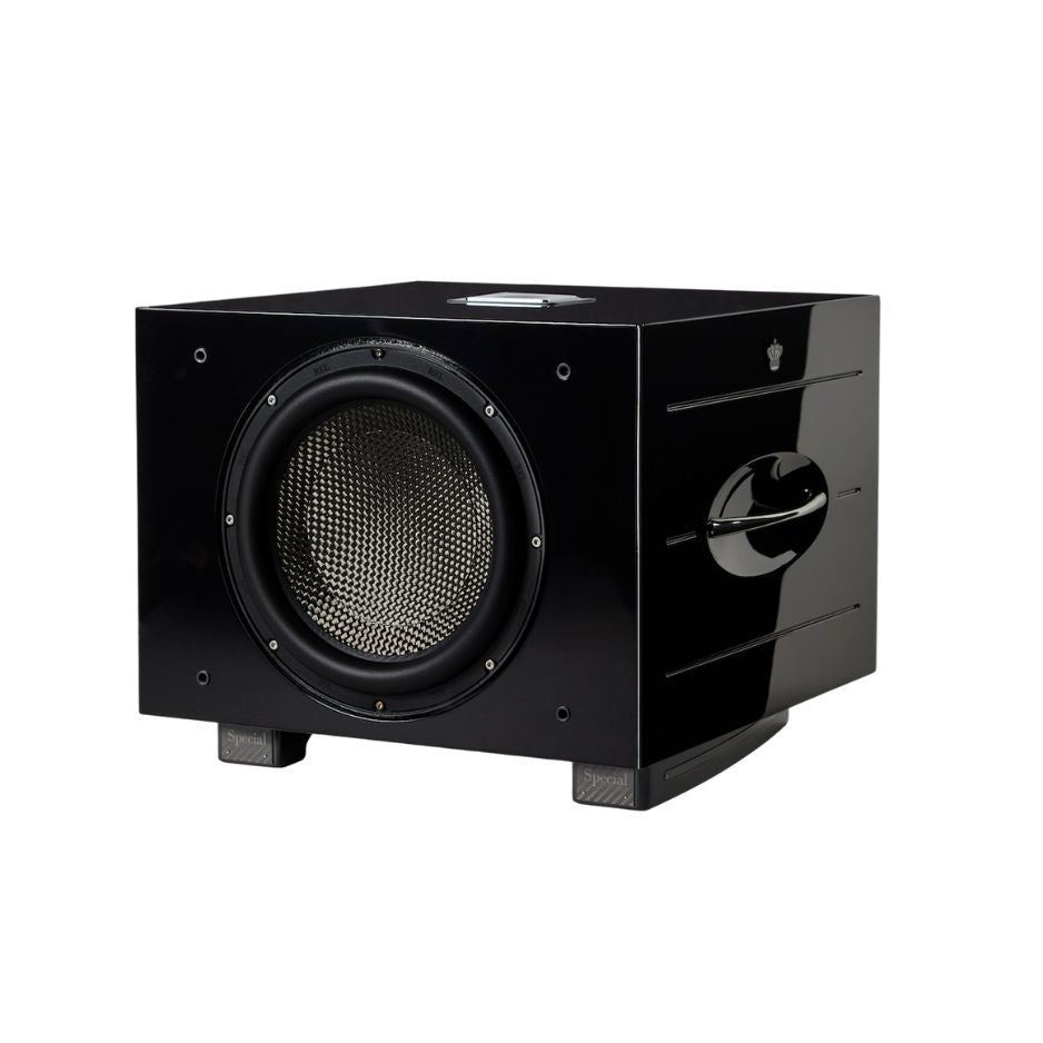REL Carbon Special Black Label Subwooferfeont perspective