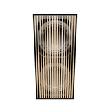 REL 212 Black Label Subwoofer front with wood grill
