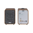 Ruark Audio MR1 MK3 Desktop Speaker System Walnut - 2 Speakers showing connectivity on the back of one