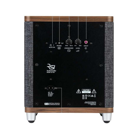 Ruark Audio RS1 Subwoofer - Rear view with controls and connections