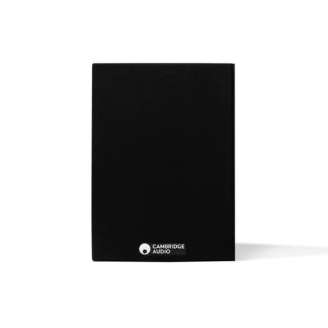 Cambridge Audio SX50 Bookshelf Speaker (Open Box), Black, front view with grille attached