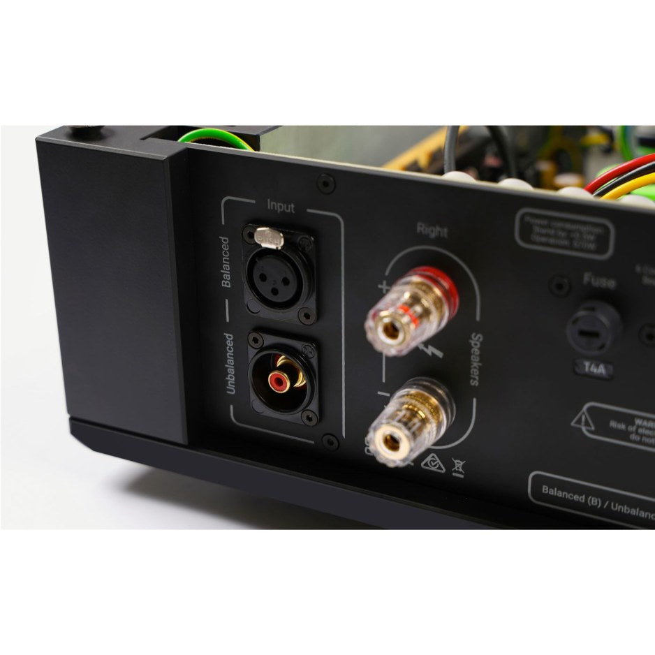 Rega Solis Power Amplifier rear closeup