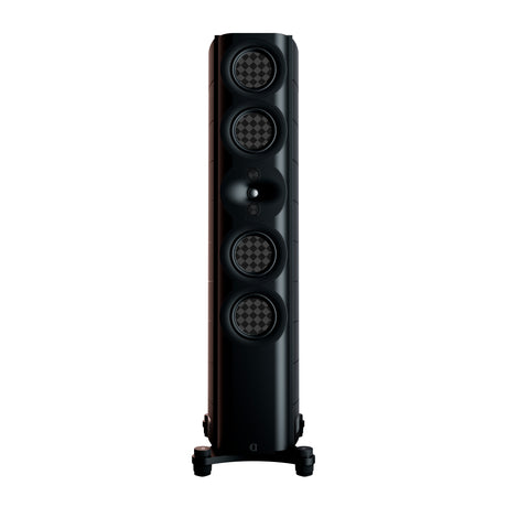 Perlisten S7t Black Edition floorstanding speaker front view white background